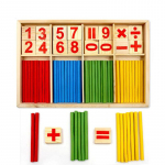 1 rinkinys Mediniai mokomieji mokomosios priemonės Skaičiai Matematika Skaičiuoti Žaidimas Spalvingos skaičiavimo lazdelės Vaikai mokomi mokomieji žaislai