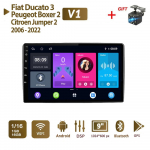 Android automobilinis radijas, skirtas Fiat Ducato 3 Peugeot Boxer 2 Citroen Jumper 2 2006&ndash;2022 2 Din Multimedia Carplay Navigation GPS WIFI Head Unit 4+64GB 1+16GB