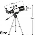 Astronominis teleskopas F30070 150x priartinantis HD lauko monokulis su trikoju