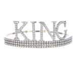 Mados Karaliaus Karūna Vyri&scaron;ka Gimtadienio Karūna Tiara Torto Kepurė Vakarėlio Reikmenys Kri&scaron;tolinis Galvos Apdangalas Plaukų Aksesuarai