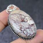 Wild Horse Gemstone Handmade 925 Sterling Silver Gift Jewelry Pendant 2.29 n5j75