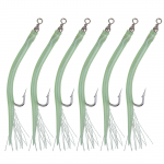 6 vnt. CodfishFishing Ungurio vamzdelis Jig masalo blauzdos kompensuojamas kabliukas spygliuotas a&scaron;tuonkojų kabliukas 6/0 žalia