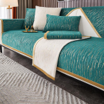 Prabangus paauksuotas sofos užvalkalas Keturių sezonų odinis universalus sofos rank&scaron;luostis &Scaron;enilinis neslystantis visi&scaron;kai apgaubiantis užvalkalas Audinys Pagalvėlė Auksinis kra&scaron;tas 70x70cm 1pcs