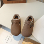 Vaiki&scaron;ki Boken batai su pliu&scaron;iniais odiniais bateliais, žieminiai nauji laisvalaikio batai kūdikiams, mergaičių bateliai, berniuki&scaron;ki batai 23 chaki