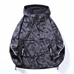 Rudeninės ir Žieminės Striukės Paaugliams Berniukams Su Gaubtu Madingos Laisvos Mados Prekės Ženklo Gražus Ra&scaron;tas Vyri&scaron;kos 8XL