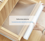 Storas permatomas EVA stalčių kilimėlis spintelėms &ndash; neslystantis, atsparus vandeniui, nuo ne&scaron;varumų, drėgmei atsparus batų spintelės padėklas 45x150 cm skaidri