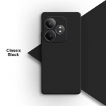 Kvadratinis skystas silikoninis telefono dėklas, skirtas Realme GT Neo 6 SE 6T 5G 360 Mink&scaron;tas apsauginis smūgiams atsparus galinis dangtelis GT6 Neo6 6SE mobilusis krep&scaron;ys Realme GT6 juoda