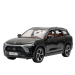 1/24 NIO ES8 visureigio lydinio naujos energijos automobilio modelis lietas metalinis žaislinis transporto priemonės automobilio modelis auk&scaron;tos simuliacijos garsas ir &scaron;viesa vaikų dovanos juoda