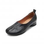 2024 m. pavasario ruduo Cosplay Flats Tabi suskaldytais pir&scaron;tais Batai Moteri&scaron;ki Vienviečiai Batai Lazy Slip on Design Avalynė Odiniai Batai Moterims Loafers 34 juoda