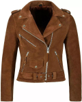 Ruda Moteri&scaron;ka Tikra Mink&scaron;ta Gryna Suede Oda Striukė Biker Atsitiktinė Eleganti&scaron;ka Rankų Darbo S black