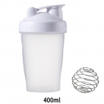 Sportinis plaktuvas 400 ml pieno plaktuvas i&scaron;rūgų baltymų miltelių mai&scaron;ymo butelis sporto fitneso sporto salės plaktuvas lauko ne&scaron;iojamas plastikinis gėrimas rožinė