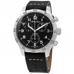 &bdquo;Mathey-Tissot Type 21 Flyback Chronograph&ldquo; odinis dirželis, juodo ciferblato kvarcinis H1821CHALNG vyri&scaron;kas laikrodis