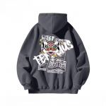 Honkongo stiliaus retro megztinis Vyri&scaron;kas pavasario ir rudens vyri&scaron;kas megztinis su gobtuvu Amerikieti&scaron;kas &bdquo;High Street Ins&ldquo; mados prekės ženklo &bdquo;Baggy Coat&ldquo; M juoda