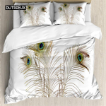 Povų plunksnų antklodės užvalkalas Plunksnų tema Patalių komplektas Mikropluo&scaron;to Gėlių antklodės užvalkalas Viengulis Karalius Paaugliams Berniukams Mergaitėms Miegamojo Dekoravimas EU single(135x200cm)