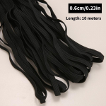 10m plok&scaron;čia elastinė juosta balta juoda labai elastinga plok&scaron;čia elastinė juosta siuvimui tampri virvė apatiniam trikotažui, pižamoms, rai&scaron;teliams, apdailai, &bdquo;pasidaryk pats&ldquo; kaukei Other&10meters