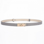 Nauja mada Retro natūralios odos reguliuojamas auksinis diržas su sagtimi moteri&scaron;kas plonas karkasinis diržas Moteri&scaron;ka džinsinė suknelė su juosmeniu