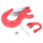 Gervės priekaba Clevis Hook Red 2T Loading 80 Plieninis universalus su apsauginiu skląsčiu, labai atsparus