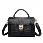 Krep&scaron;ys Crossbody Bag Moteri&scaron;ka mada Alligator Print Moteri&scaron;ka rankinė Pečių krep&scaron;ys juoda