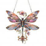 Kamanė Akrilo Pakabinamas Ornamentas Spalvinga Kamanė Langui Saulės Gaudyklė su Metalinėmis Grandinėlėmis Namų Sodui Verandai Dekoravimui 15x15cm