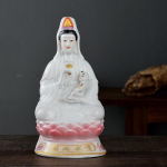 Kūrybingo kini&scaron;ko stiliaus keraminės Guanyin Bodhisatvos dekoracijos, svetainei, budistų salei ir budistų reikmenys