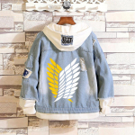 Ataka prie&scaron; Titaną: Erenas, Mikasa, Levis Žvalgybos korpuso kasdienis džinsinis &scaron;varkas (Unisex) 4XL