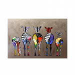 Abstraktūs zebro drobės meno paveikslai ant sienos Spalvingi gyvūnai Meno spaudiniai Afrikos gyvūnai Meno paveikslėliai gyvenamojo kambario sienos fonui 20x30cm