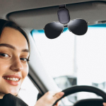 Akiniai Laikiklis Automobilio Saulės Skydeliui Akinių Montavimas su Bilietų Kortelių Laikikliu PU Odos Akiniai nuo Saulės Bilietų Kortelių Laikiklis Sunkvežimio Interjeras United States