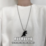 RUI RUI YU Mieli dinozaurų poros karoliai mėgėjai Suporuoti pakabukai Draugai kaklo grandinėlė Hiphop punk apykaklė vyrams Moterų papuo&scaron;alai 1 PCS