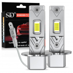 2 vnt. 12000LM H1 H3 LED žibintų lemputės Mini H1 LED rūko žibintas 30W CSP automobilio priekiniams žibintams be ventiliatoriaus DRL &scaron;viesos automatiniai dienos žibintai 12V 6500K balta H3