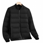 Didelio dydžio vyri&scaron;ka lengva pūkinė striukė su beisbolo apykakle, plius dydžio ir padidinta vyri&scaron;ka &scaron;ilta striukė, laisvas ir kasdienis baltųjų ančių pūkų vir&scaron;us L