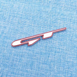 3D ABS GT Line Emblemos Ženkliukas Lipdukas Galinis Pikapo Lipdukas Automobilio Stilius Ford Peugeot GT Sticker sidabras/raudona
