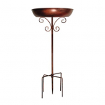 Metalinė pauk&scaron;čių vonelė laukui, 30 colių laisvai stovintis pauk&scaron;čių lesyklėlė su kuolu, lauko pauk&scaron;čių vonelė sodo ir kiemo dekoravimui.