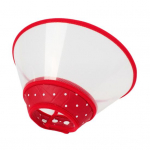 Katės kūgio formos apykaklė reguliuojama atsigavimo naminių gyvūnų kūgio formos E-apykaklė žaizdų gijimui apsauginė apykaklė nuo laižymo kaklo uždanga katėms kačiukams triu&scaron;iams S rožinė