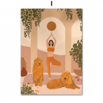 Atogrąžų mergaičių knyga Gėlių gepardas Boho &Scaron;iaurės &scaron;alių plakatai ir spaudiniai Sienų meno drobės tapyba Sienų paveikslėliai, skirti svetainės dekoravimui be rėmelio 21*30cm No Frame