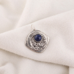 Lapis Lazuli pakabukas rankų darbo brangakmenių papuo&scaron;alai, 925 prabos sidabro pakabukas, unikalaus dizaino papuo&scaron;alų pakabukas 1.03 Inches mėlyna