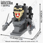 MOOXI Anime Serija Skibidi Tualeto Figūrėlės Operatorius Mū&scaron;io Robotas Konstruktoriaus Modelis MOC Kaladėlės &bdquo;Pasidaryk pats&ldquo; Montessori Žaislai Vaikams Dovanos