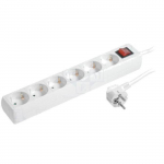 Daugiakontaktis lizdas - Baltas - 6 Schuko lizdai - Apsauga nuo vir&scaron;įtampio - 1,5 m - 16A