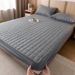 Visų sezonų skalbtos medvilnės dygsniuotas čiužinio užvalkalas - Apsauga nuo dulkių su paklode 120cmx200cm Quilted Sheet