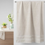 Drap de bain - DOUCEUR D'INTERIEUR - 90 x 150 cm - 600 gr/m&sup2; - &Eacute;ponge - Couleur Lin smėlis