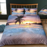 Dream NS Modern Nature patalynės komplektas 3D skaitmeninis spausdinimas Beach Coconut Grove vasaros miegamojo antklodės užvalkalas pagalvės patalynės komplektas Us Twin 173x218cm