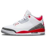 Air Jordan 3 Retro Fire Red 2022 Unisex sportbačiai balti cemento pilkai juodi DN3707-160 35.5