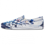 Connor Tingley x Vans OG Classic Slip-On LX &Scaron;achmatų lenta - Balta Mėlyna Unisex Sportbačiai True-White VN0A45JK61P 41