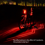 USB įkraunamas kalnų dviračio MTB dviračio raudonas LED galinis žibintas dviračių lempa