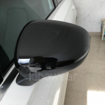 Blizgus juodas galinio vaizdo veidrodėlio dangtelis 2020 m. Mercedes-Benz A-klasės W177, CLA V177 ir C118 modeliams Gloss Black H177
