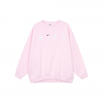 Nike Kaip W Nsw Jaukus Flc Os Apvalia Kakleliu Laisvas Kasdienis Amerikieti&scaron;ko Retro Stiliaus Džemperis Moterims Džemperis Rožinis FV4012-663 M