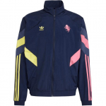 Adidas Originals FW24 Juventus Kolekcijos Logotipo Užtrauktuku Ilgomis Rankovėmis Vintažinis &Scaron;varkas Vyri&scaron;kas &Scaron;varkas Mėlynas Rožinis IN5601 M