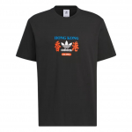 adidas OG HK Prekės ženklo mar&scaron;kinėliai (Azijos dydis) Juodi Unisex Streetwear KA9725 M