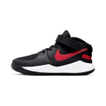 Nike Team Hustle D 9 Flyease Patogūs universalūs žemi vaiki&scaron;ki krep&scaron;inio bateliai Vaiki&scaron;ki sportbačiai Juodi raudoni BV2951-061 28