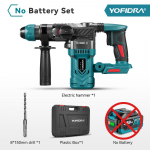 YOFIDRA 26MM be&scaron;epetėlinis elektrinis perforatorius smūginis gręžtuvas daugiafunkcis belaidis atsuktuvas sukamasis įrankis Makita 18V baterijai No Battery