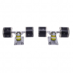 1 pora riedlentės a&scaron;ių ir ratų PU longboard 3,2 colio a&scaron;ių ratų kombinuotas rinkinys cruiseriui aliuminio lydinio 55x45mm juoda